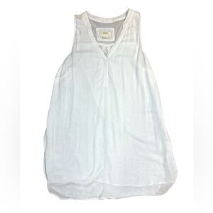 Anthropologie MAEVE White Sleeveless lined Tunic Top size Small